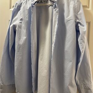 Denim & Flower White and Blue Floral Shirt